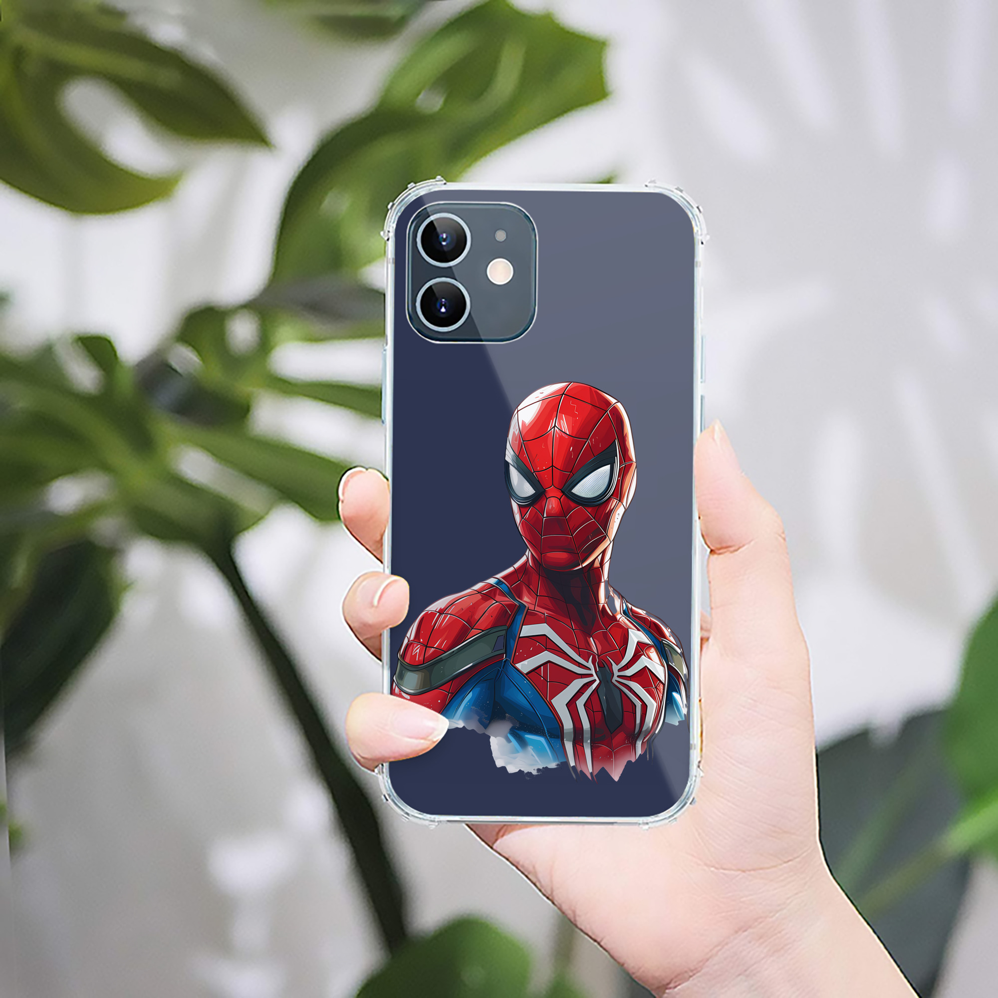 （画像用） Spider Man スパイダーマン 【iPhone 12シリーズ対応】透明スマホケース（クリアソフトケース）